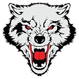 Wolf red Eyes Sticker Decal 4' x 4'