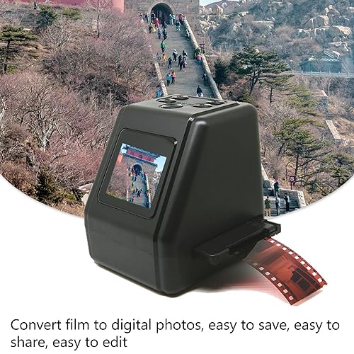 Image of Digital Film Scanner, Convert 135 126 110 8mm Slides to 12MP JPG, Fast Scanning, Multiple Film Size Options, Memories with This Film Scanner