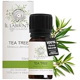 Olio Essenziale Tea Tree puro alimentare Il Labirinto Officinale, tea tree oil puro - Oli Essenziali Naturali - Olio essenziale per Diffusori e Umidificatori, Aromaterapia, Vegan - 10ml
