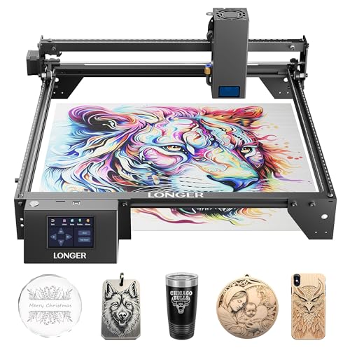 LONGER RAY5 130W Laser Engraver, 20W Output CNC Laser Cutter DIY Laser Engraving Machine, Exclusive 3.5" Touch Screen for DIY, Cutting Tool for Metal Colorizing, Wood, Acrylic, Leather, Glass - 20W