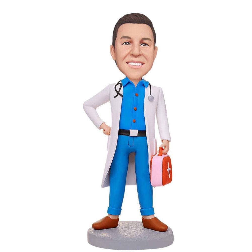 Figurine Personnalisée à Tête Branlante Homme - Bobblehead Sculpté Main Cadeau Unique