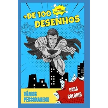 Capa do livro Livro de Colorir com + de 100 Desenhos: Vários Personagens para Colorir (Portuguese Edition)
