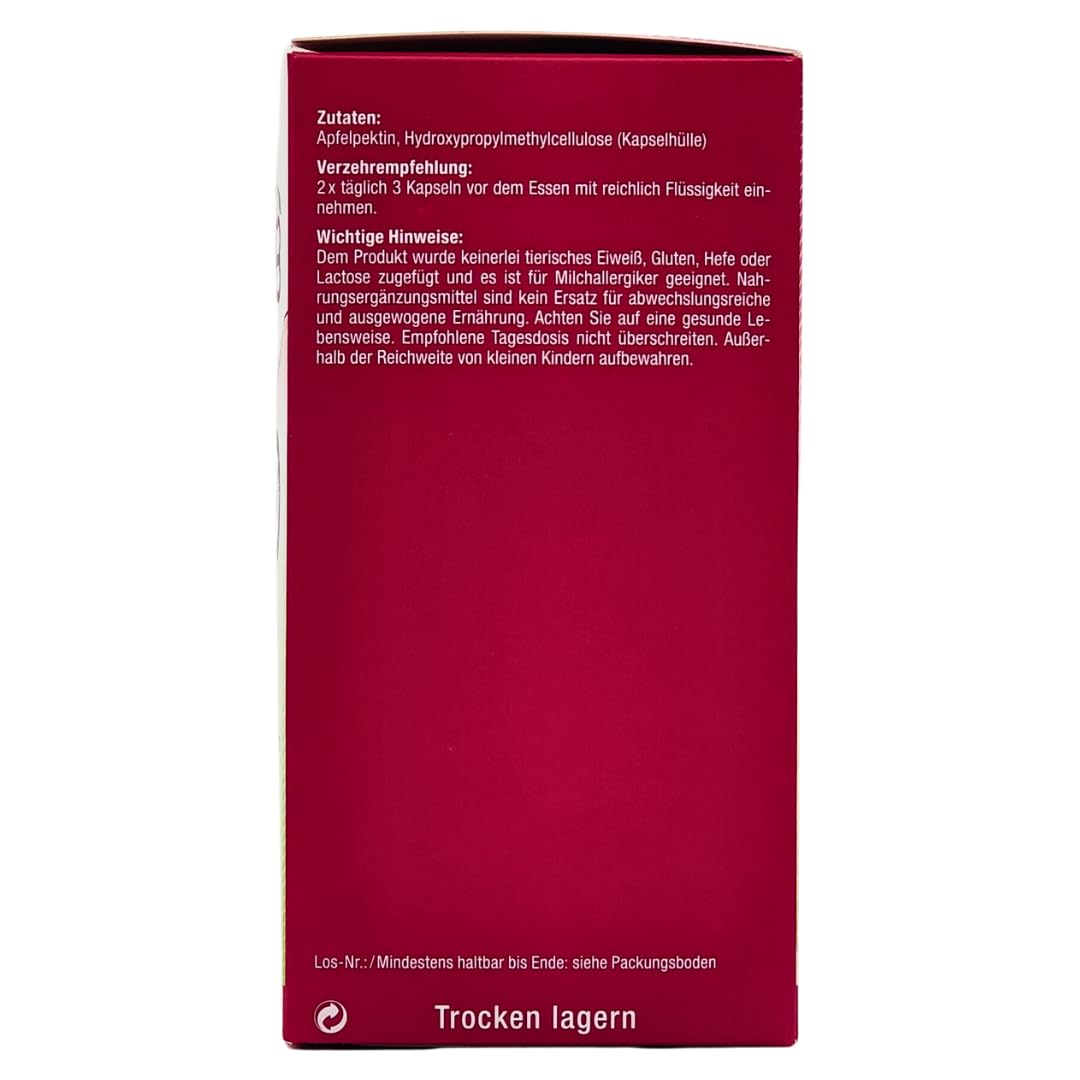 OMNi-LOGiC Apfelpektin 1x 180 Kapseln I Quillt im Magen und Darm auf I wertvolle Ballaststoffe für Darmbakterien I für eine gesunde Darmflora und Verdauung I Spar-Set plus Pharma Perle give-away