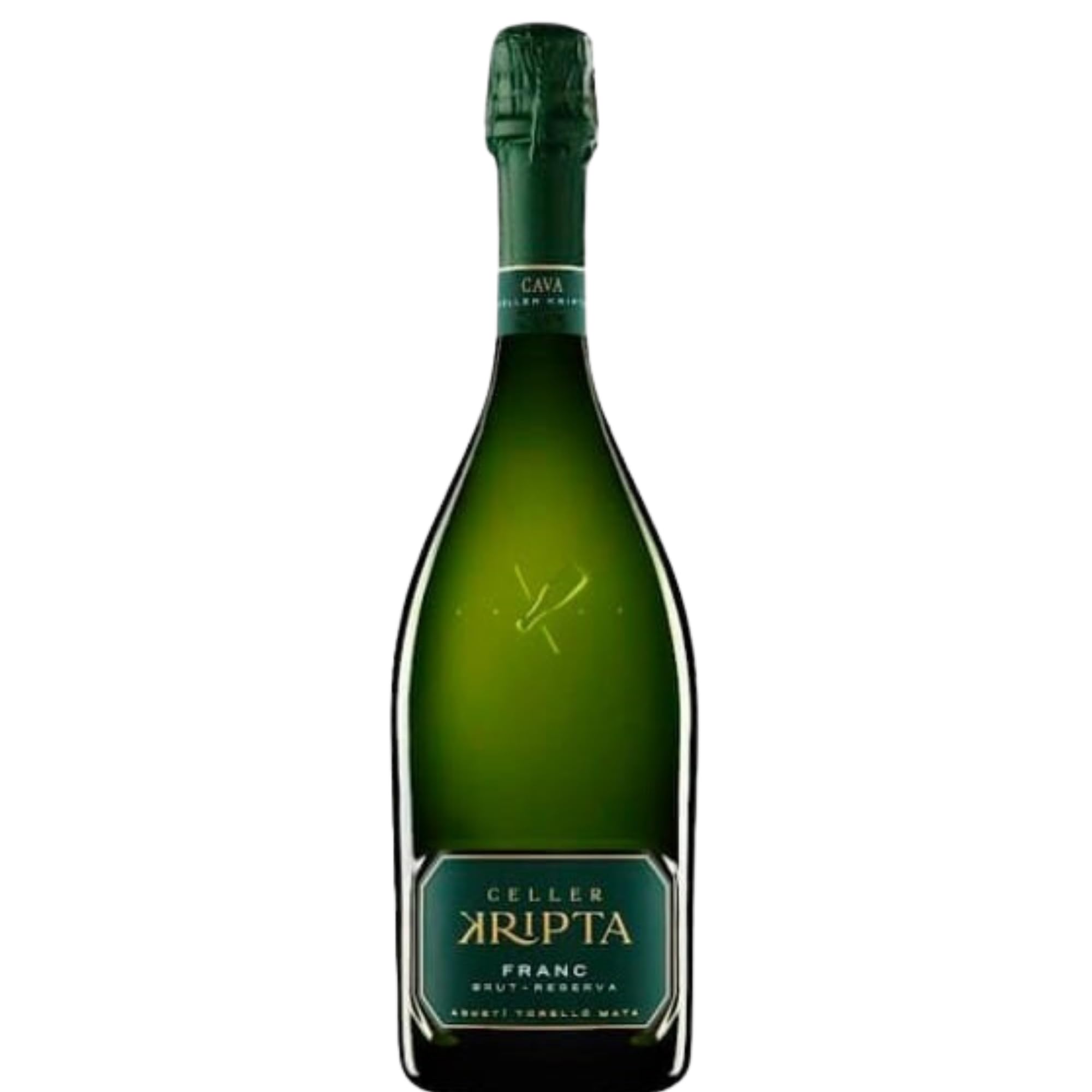 Cava Celler Kripta Franc Brut Reserva - Agustí Torelló Mata - Cava Premium, Método Tradicional, 12.5% Vol. Alcohol, Varietal de Macabeo, Xarel·lo, Parellada - 1 Botella 75cl
