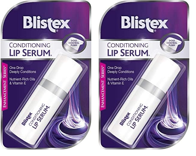 Blistex LipCare Conditioning Lip Serum Moisturizer With Dose Control Pump, 0.30 Fl Oz (Pack of 2)
