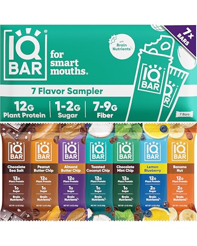 IQBAR Brain and Body Plant Protein Bars - 7 Bar