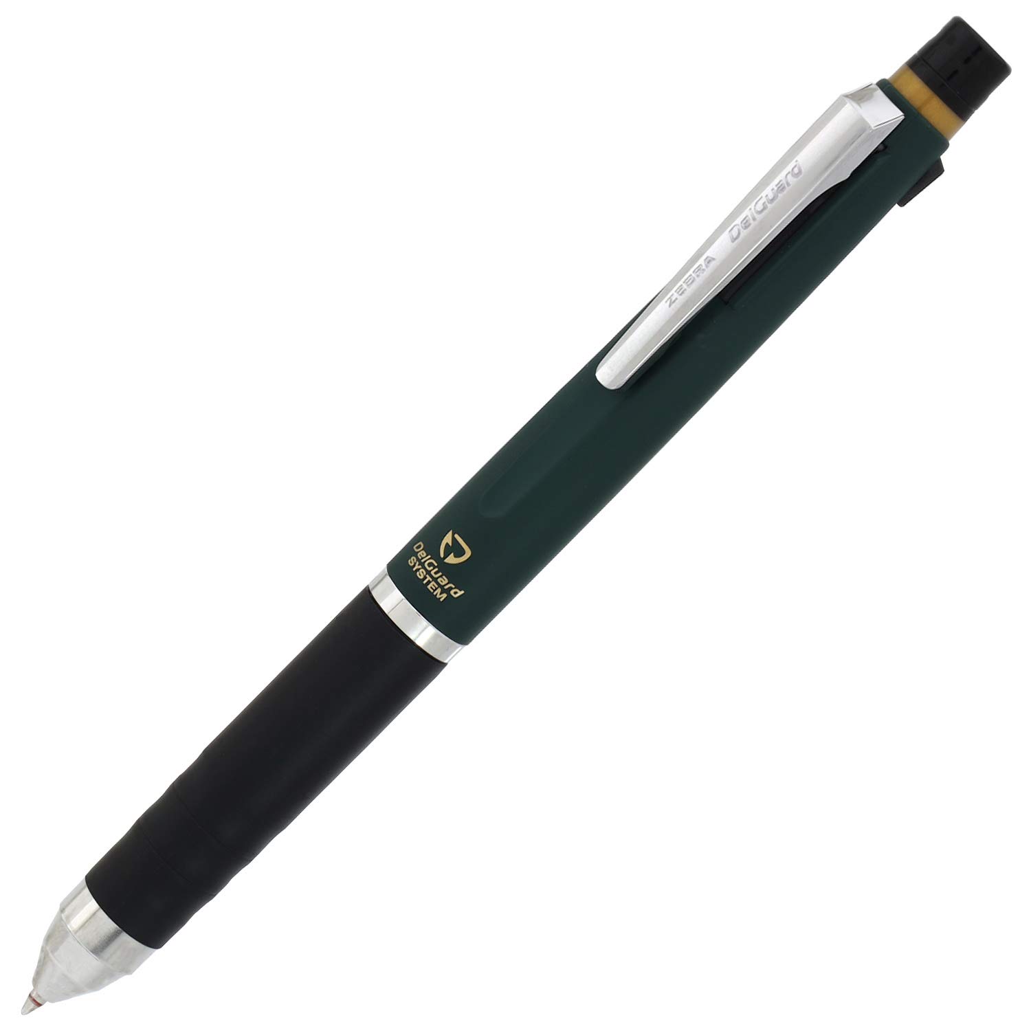 Zebra P-B2SA85-AZ-MTDG Multi-Functional Pen, 2 Colors + Sharp Delguard 2C, Matte Dark Green