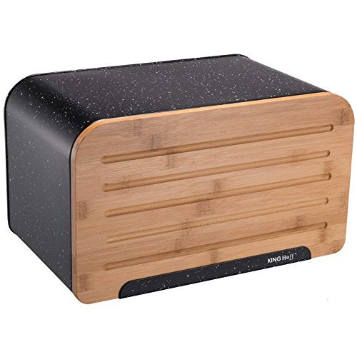 Kinghoff KH-1245 Marmo - Panera de Acero con Tabla de Cortar