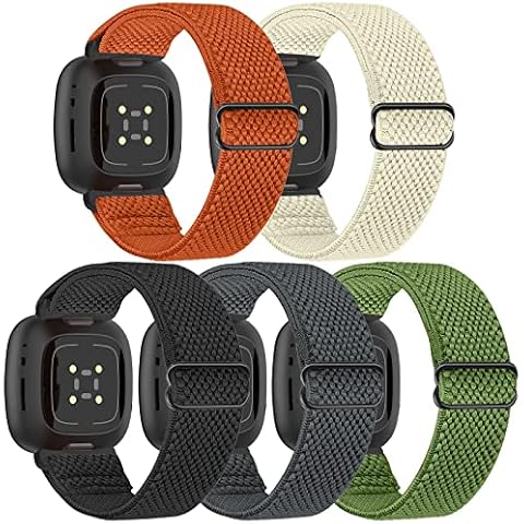 XFYELE Stretchy Bands Compatible with Fitbit Versa 4/Versa 3/Sense 2/Sense Bands, Adjustable Nylon Elastic Sport Replacement Wristbands for Women Men Cover