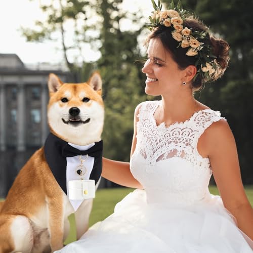 Set de Disfraz para Perro Tuxedo para Boda miniatura 5