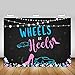 Mocsicka Wheels or Heels Gender Reveal Backdrop Boy or Girl Party Decoration 7x5ft Vinyl High Heels or Hot Wheels Gender Reveal Banner Backdrops