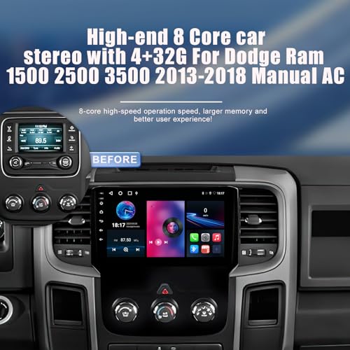 Radio para Dodge Ram 1500 2013-2018 con pantalla 9" HD miniatura 4