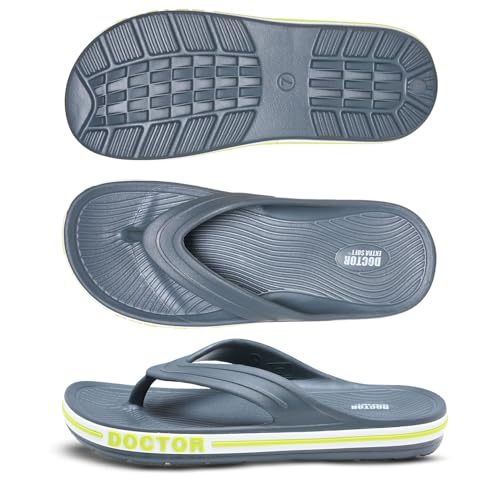 Image of DOCTOR EXTRA SOFT Men's Classic & Premium Casual Flip Flops with Soft Acupressure for Adult | Comfortable & LightWeight| Stylish & Anti-Skid |Waterproof Everyday Cushion Slippers for Gents /Boys D-553