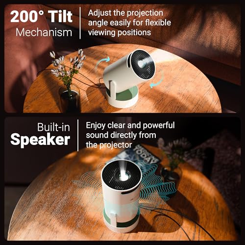 Image of Zebronics Rechargeable Smart Projector, 4K Support, Built-in Battery Upto 3hr, 4000 Lumens, 381cm Screen, Dual Band Wi-Fi, 720p Playback, Bt v5.4, App Support, Built-in Speaker (Pixa Play 76B)
