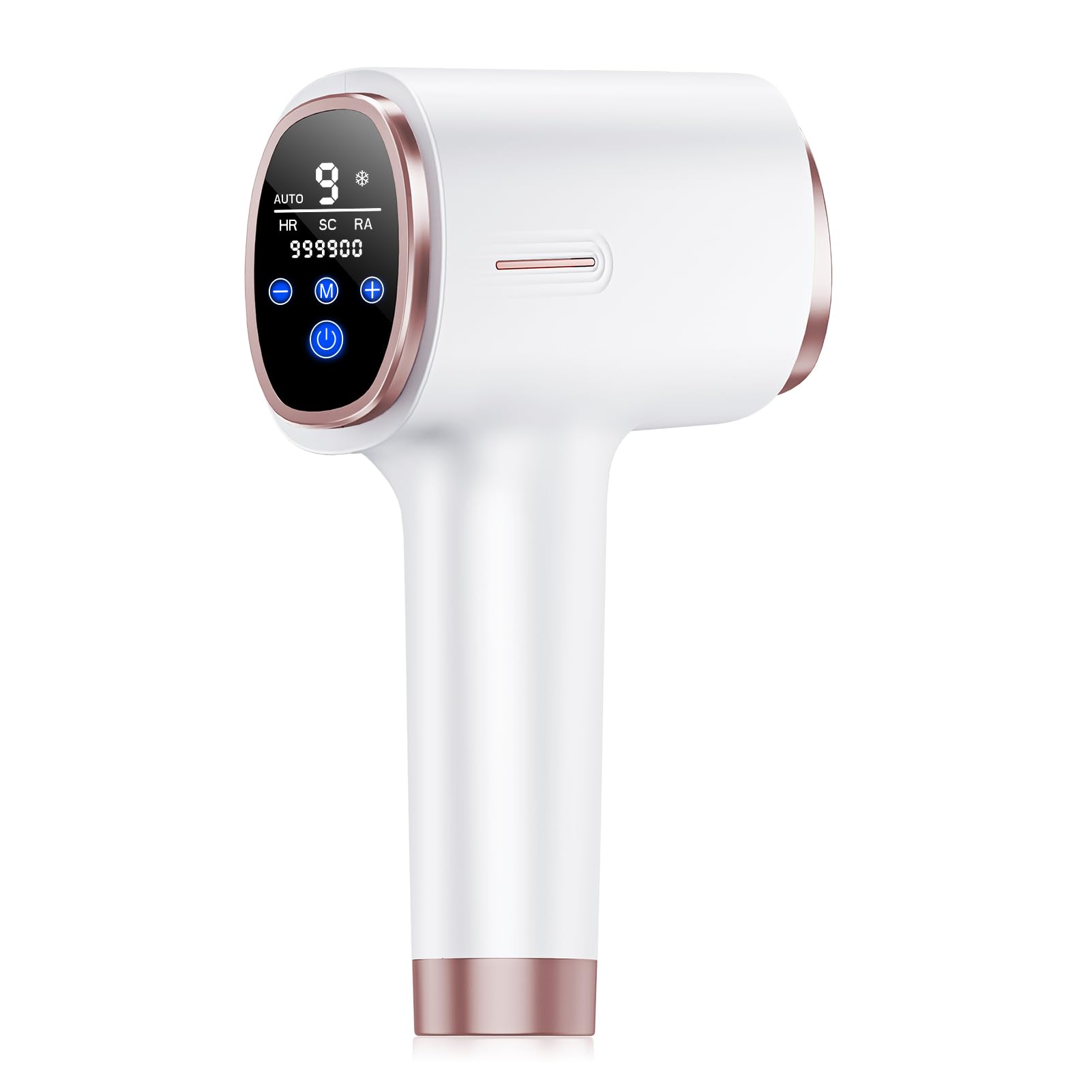 Epilatore Luce Pulsata con Funzione di Raffreddamento, Onda Luce 600-1200 NM, Epilatore Laser con 9 Livelli di Energia Max 21 J, Schermo LCD Touch Screen per Bikini, Ascelle, Viso e Corpo