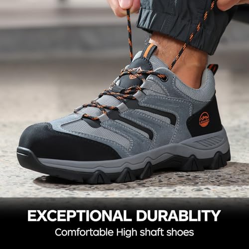 Image of Steel Toe Shoes for Women and Men, Lightweight Safety Work Shoes, Puncture Resistant Cushioned Low Top Work Sneakers for Warehouse Factory Construction
