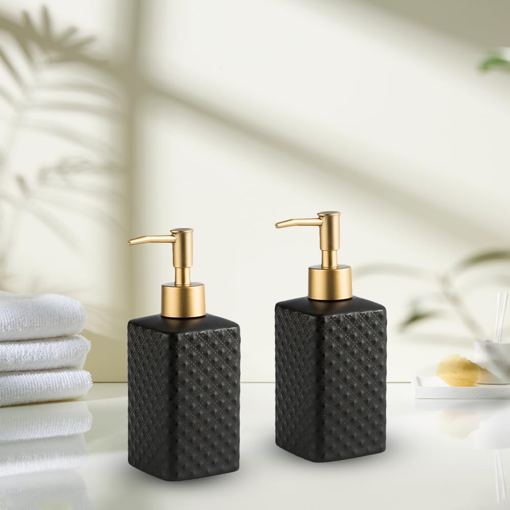 The Better Home Ceramic Soap Dispenser 350ML (2Pcs) Soap Dispenser for Bathroom | Soap Dispenser Set | Soap Dispenser for Kitchen | Hand Soap Dispenser | Soap Dispenser for Wash Basin (B0CJ2KKCYJ) Amazon Price History, Amazon Price Tracker