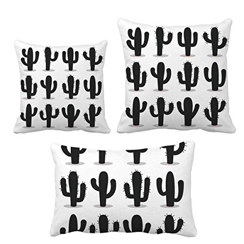 Housse de coussin cactus et taie décorative imprimé succulente