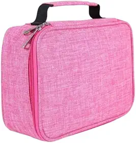 Estojo BOX escolar de grande capacidade armazenamento 100 Pens Impermeável (Rosa)