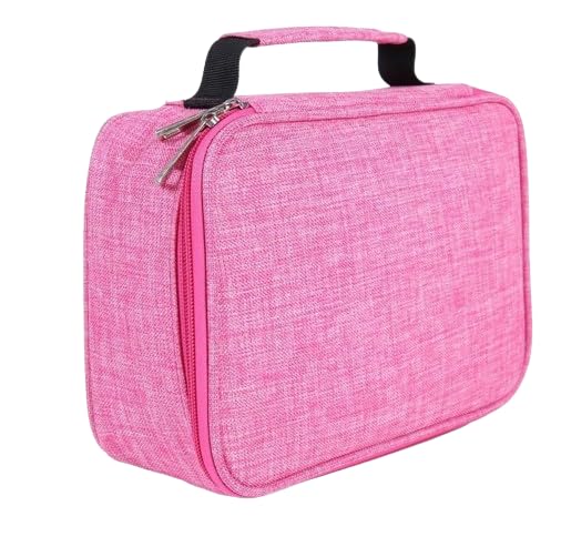 Estojo BOX escolar de grande capacidade armazenamento 100 Pens Impermeável (Rosa)