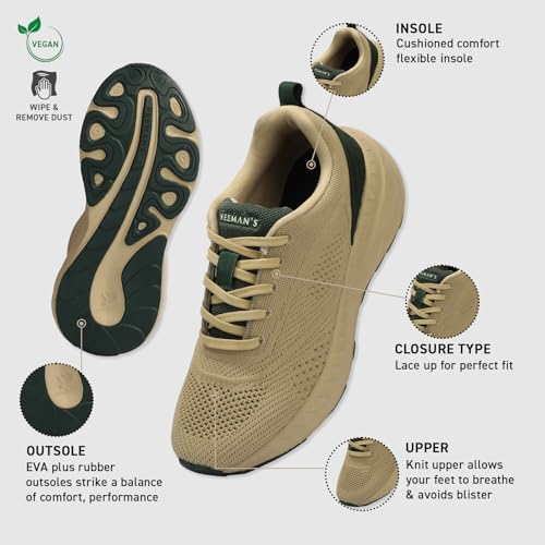 Image of Neeman's Begin Walk Flow Sneakers for Men and Women | Breathable Knit Upper, Cushioned EVA Sole | Lightweight Walking Shoes for Everyday Comfort,Sneaker