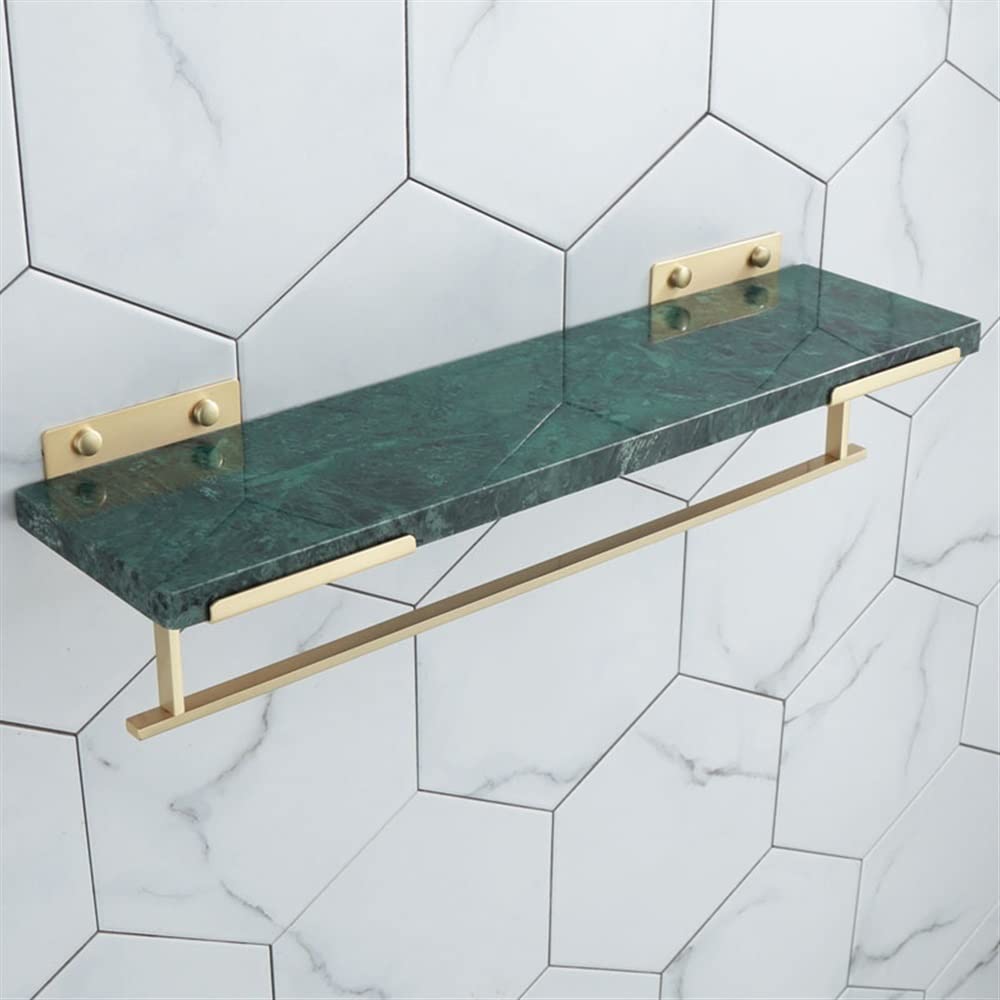 NPQPNAFC Bathroom Shelf Shower Caddy Nordic Light One Word Partition Marble Brass Shelf Towel Rack Wall Hanging Kitchen