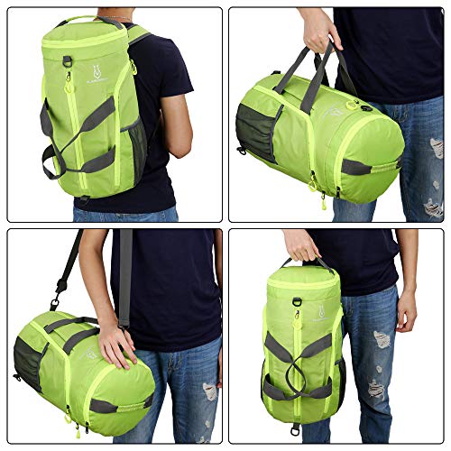 Ajcoflt Leve Packable Gym Sports Duffel Bag Outdoor Camping Caminhadas Viagem Dobrável Mochila Ombro