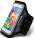 Galaxy S5 Armband: Stalion Sports Running & Exercise Gym Sportband (Jet Black) Water Resistant + Sweat Proof (Samsung Galaxy S5 Active & S5 Sport)