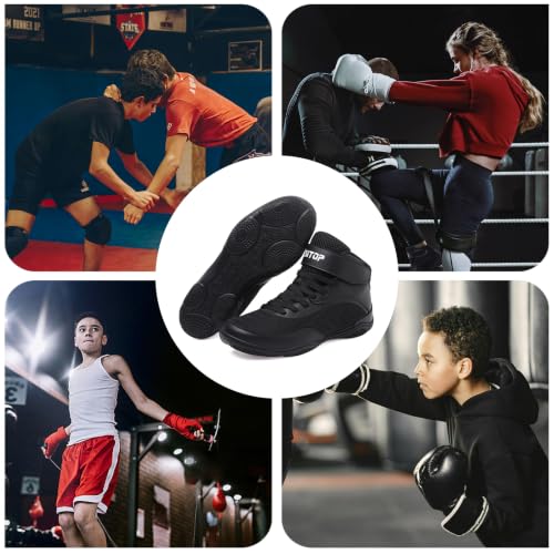 Kids Wrestling Shoes Youth Boys Girls Youth Boxing Shoe Barefoot Boots - image 7
