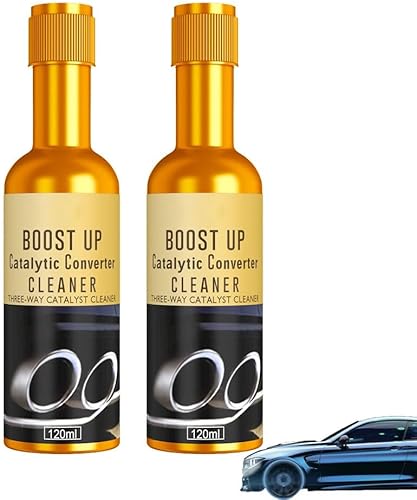 GFOUK - Limpiador catalítico convertidor catalítico, limpiador catalítico de 4.1 fl oz, limpiador potenciador de motor de piezas de automóvil,