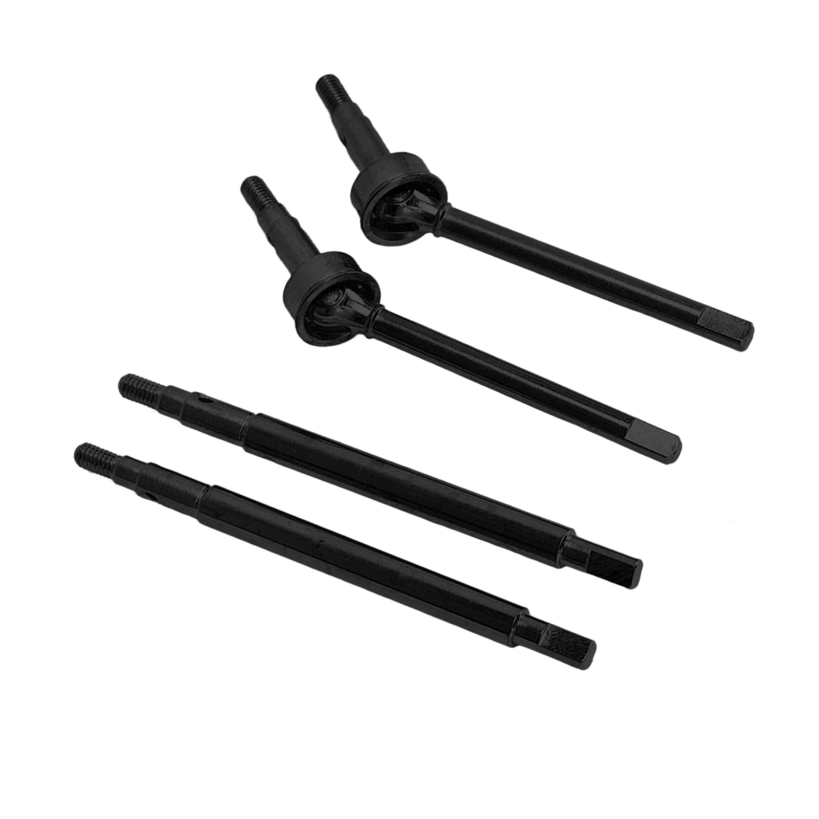RC Car Przedni Tylny CVD Napęd Wał Mosiężny Przedłużenie Napędu Łącznik Wał Napędowy 1/18 (Black)