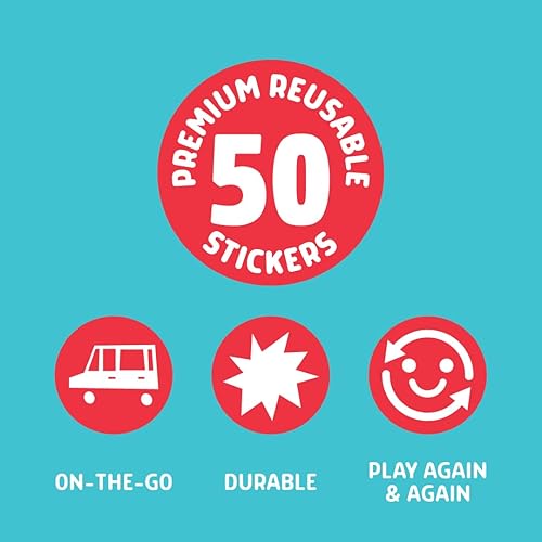 Miniatura 7 de Chuckle & Roar - Libro de calcomanías reutilizables Granja - Artes y manualidades - Ideal para niños pequeños - Duradero y fácil para viajar - A