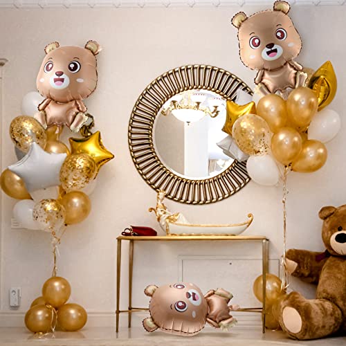 8 Pcs Bear Balloon 28 Inch Brown Bear Foil Helium Balloons Cute Animal Balloons For Baby Shower Decorations Bear Birthday Party Gender Reveal Decorations() #TOP3