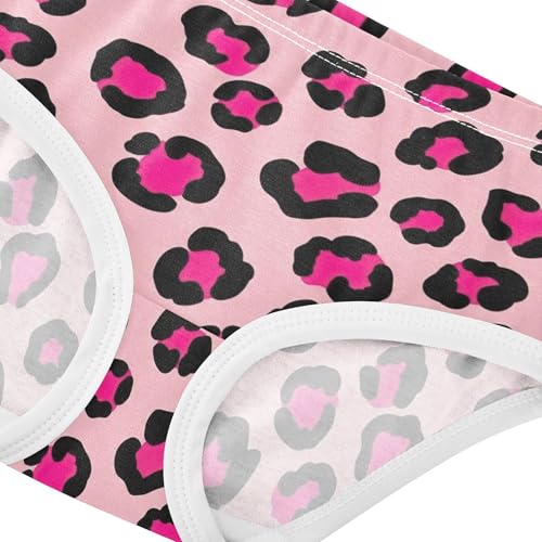 Girls Underwear Toddlers 2t Cotton Little Girl Panties Cartoon Briefs Kids Undies Pink Black Leopard Spots4