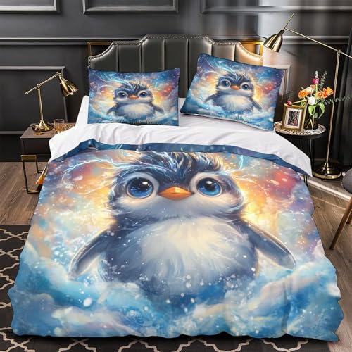 Housse de couette douce microfibre fermeture éclair cachée