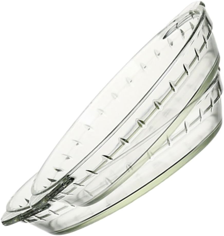 2pcs Microwave Safe Glass Baking Dish Pan for Dinnerware Tempered Glass Easy Clean Non-slip Handle