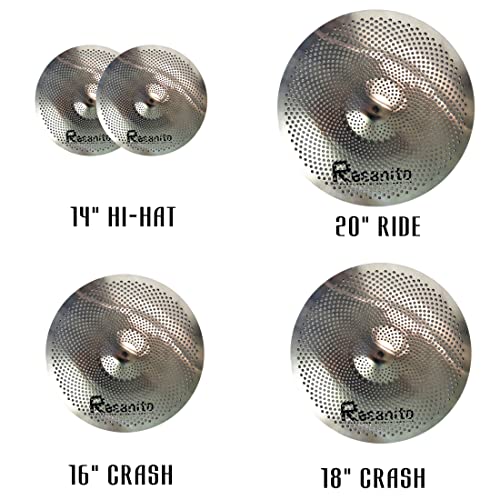 Resanito RESAN-CYMBALSET-001-CHROME Low Volume Cymbal Pack Mute Cymbal Set thumb #4