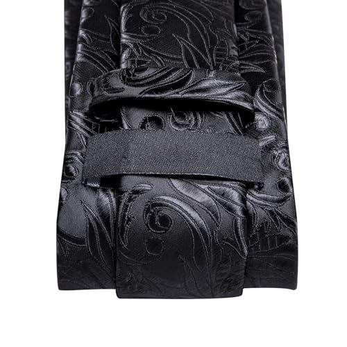 Image of Dubulle Silk Ties Set for Men Formal Paisley Striped Necktie Pocket Square Cufflinks 3PCS Sets Wedding Business Party