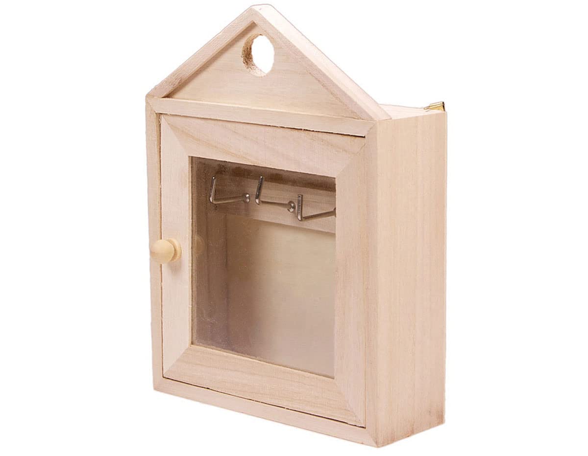 INNSPIRO Armadietto Portachiavi In Legno Di Balsa – 15x20x5 Cm, Non Trattato, Decorabile Con Decoupage E Pittura
