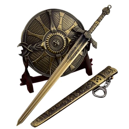 エルデンリング 武器 コスプレ道具 大剣 盾 2点セット ミニ モデル 刀置き贈り 失地騎士の大剣 キーホルダー おもち