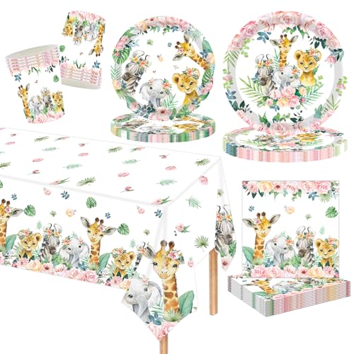 MORAINJAY 69Pcs Tier Party Dekorationen Dschungel Thema Geburtstag...