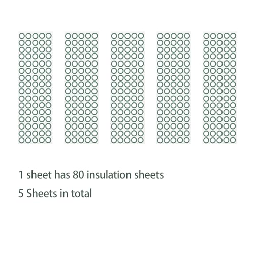 Image of 400pcs 18650 Battery Insulator Ring Self-Adhesive Hollow Insulating Cardboard Electrical Insulating Adhesive Paper Gree (Hollow)