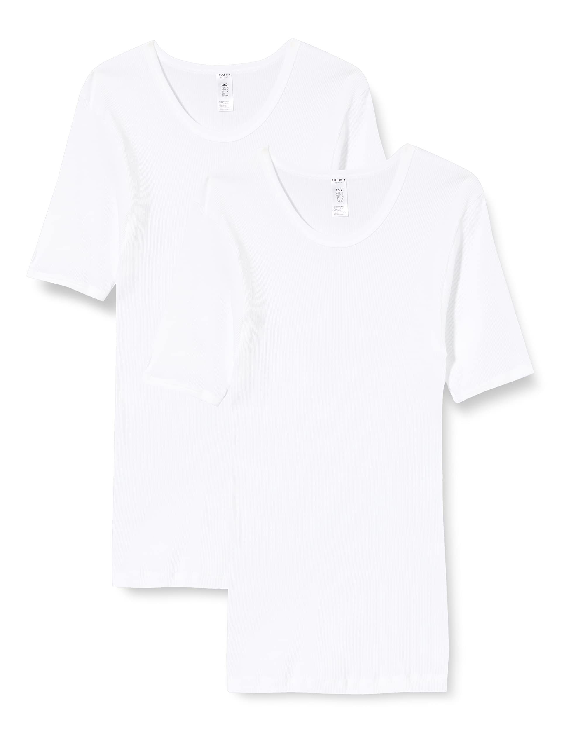 HUBER Men's Vest (Pack of 2), Green (White 0500), M