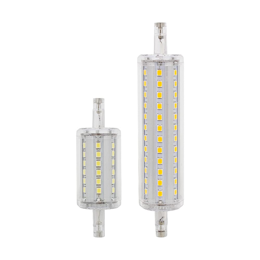 RZL Éclairage, Lot de 4 ampoules LED R7S AC85-265V 4W 78mm/7W 118mm 2835SMD Lampe blanc chaud/froid(Cold White,7W 118mm)