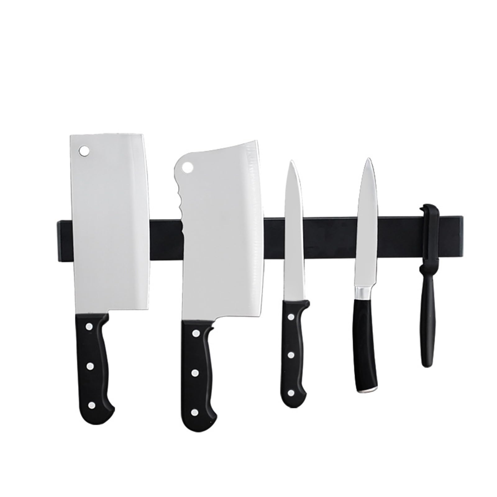 Braozaiw Magnetic Knife Holder,Without-Knifes,Stainless Steel Hanging Knifes Rack,Easy Access and Organizers Storage in Kitchen,Magnetic Knife Holder for wall (Black, 12inch/30cm)