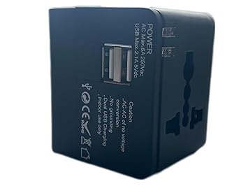 Millennium Technology Universal Travel Adapter,International All in One Worldwide Travel Adapter and Wall Charger Multi Type Power Outlet USB 2.1A (Travel Adapter with USB Port)
