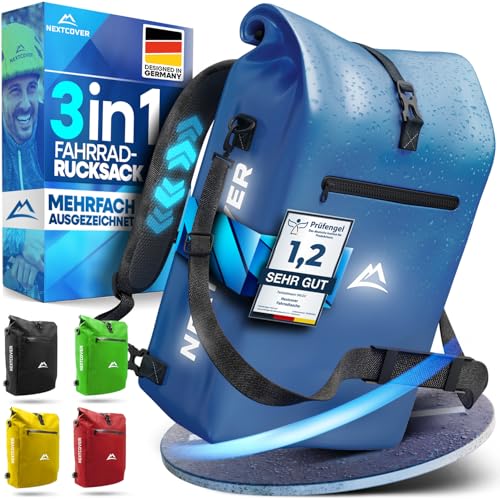 Nextcover® NEU 3in1 Fahrradtasche für Gepäckträger [Aquashield] -...