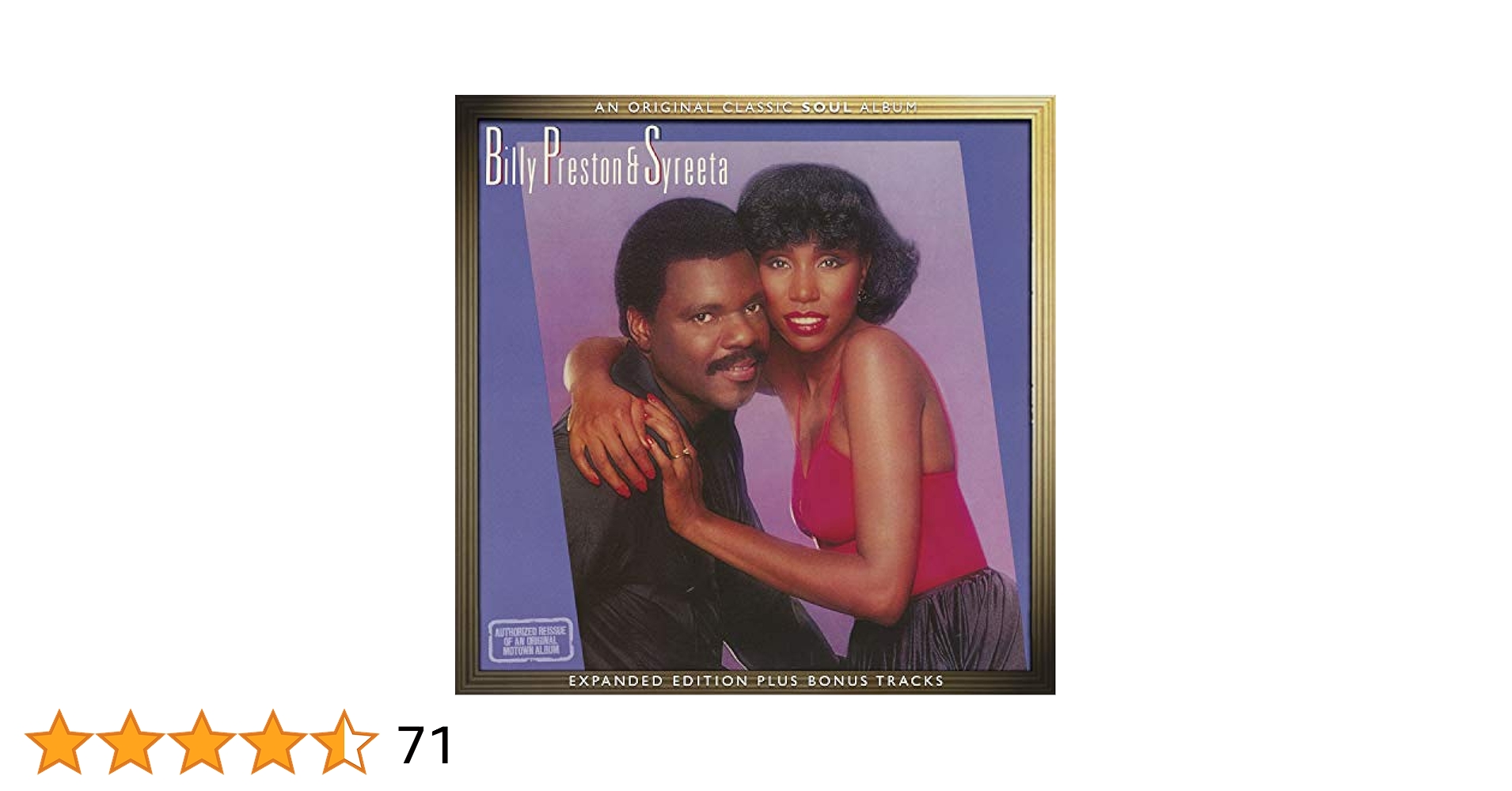 BILLY PRESTON & SYREETA,新品,モータウン,7曲ボーナス BILLY PRESTON & SYREETA,新品,モータウン,7曲ボーナス BILLY
