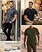 Neer 3 Pack Big and Tall Shirts for Men with Pocket XL-5XL Plus Size Crew Neck Raglan Short Sleeve Summer Casual T Shirts Tee(Army Green, Dark Gray, Black,5XL)