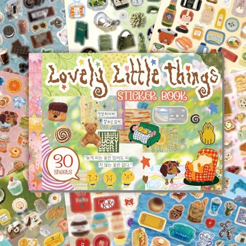Image of 1234 Pcs Japanese Sticker Book -Lovely Little Things | 30 Sheets INS Style Cute Cartoon Sticker Book | Kawaii Stickers for Journaling, Scrapbooking, Planners DIY Craft Stickers